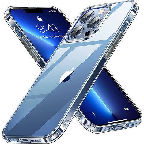 Funda transparente de TPU y PC, antiamarilleo, a prueba de golpes, con protección para pantalla y cámara, para iPhone XS Max (1/5)