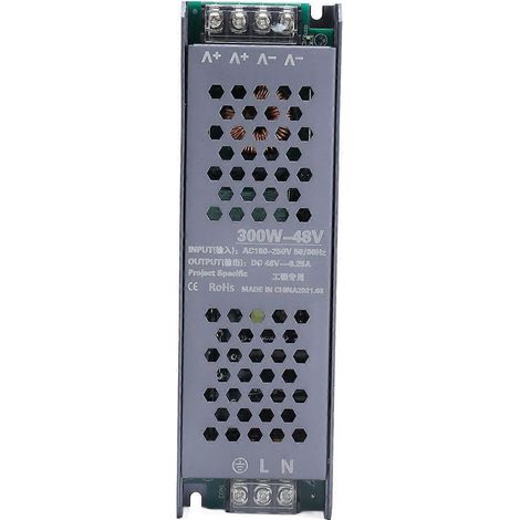 LED-Schaltnetzteil-Treiber, magnetischer Lichttransformator, schwarz, lange Leiste, 48 V AC, 180–250 V