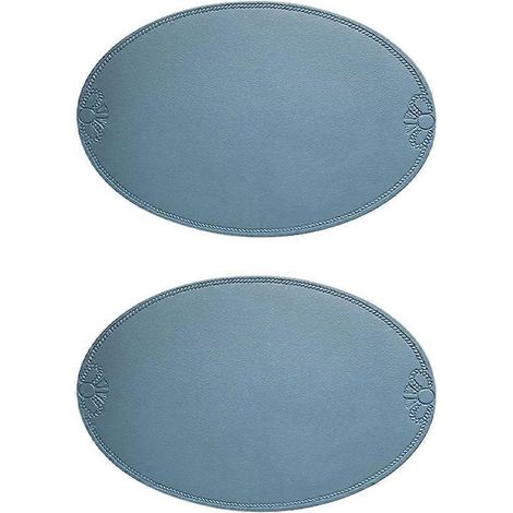 Retro PU Platzset im europäischen französischen Stil, oval, isolierend, für Zuhause B--