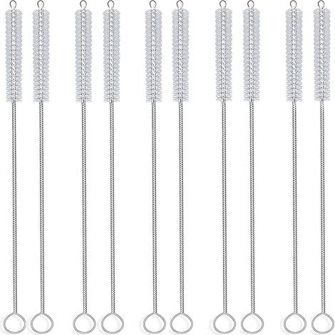 Brosses de nettoyage pour pailles, goupillons en nylon de 25 cm (10 pouces), lot de 10. (1/5)