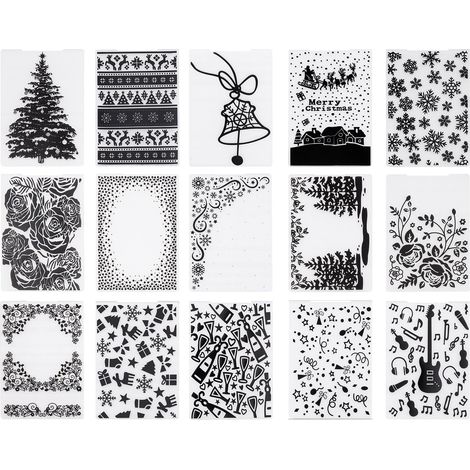 Dossiers de Gaufrage, Lot de 15 Pièces, 105x148 mm Classeur de Gaufrage pour Machine de Découpe et de Gaufrage de , Plaque en Plastique PP pour Scrapbooking et Création de Cartes de Papier