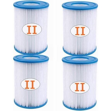 4er-Pack Poolfilterkartuschen Typ II – Für Typ-II-Filter – Für 58094