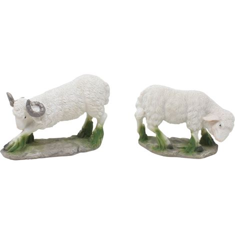 Pecore in Resina per Presepe 2 Modelli assortiti 10411 (1/5)