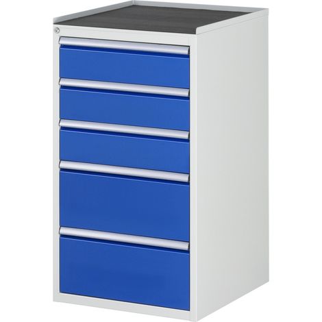 Rau Schubladenschrank m. Anti-Rutsch-Matte 5 Schubl.-L 3x150 2x240mm (1/3)