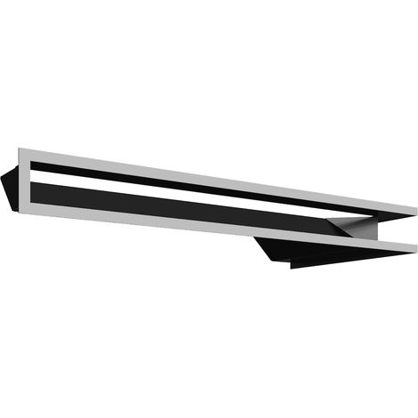 Eck-Lüftungsgitter LUFT links 80x40x9 Edelstahl (1/5)