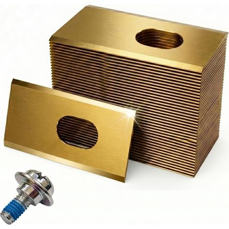 36x Lames de Rechange pour Robot Tondeuse Mova (600, 1000, LiDAX Ultra, NAVAX AWD) – Lames en acier inoxydable 0,9 mm revêtues de titane avec vis – Boîte de rangement (1/5)