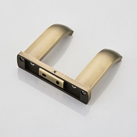 Supporto da parete in ottone per asciugacapelli, ideale per il bagno (bronzo anticato) (1/4)