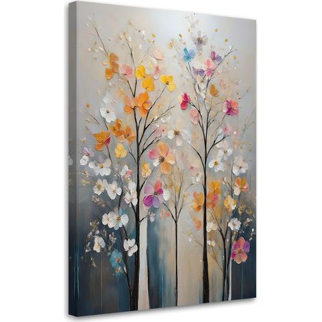 Tableau déco Abstraction d'arbre coloré 60x90 (1/5)
