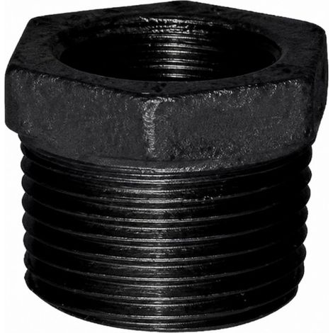 Reduzierter Nippel 20x27 / 15x21, männlich weiblich schwarz