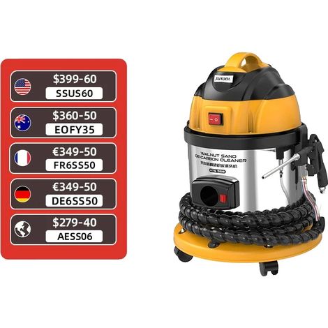 Motor-Kohlenreinigungsmaschine, 1200W Leistungsaufnahme, 44cm Höhe, 63cm Länge, 13L Kapazität, 300L/Min Luftstrom (1/5)