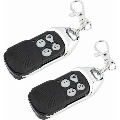 Ensemble de 2 Télécommandes Compatible avec Moteurs de Portail et Émetteurs Muraux à Code Roulant (1/4)