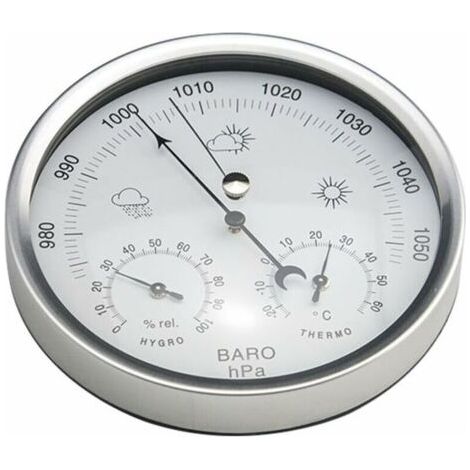 Station météo baromètre à cadran analogique avec thermomètre hygromètre mesures de pression atmosphérique simplicité et facile à lire--TRIMEC (1/4)