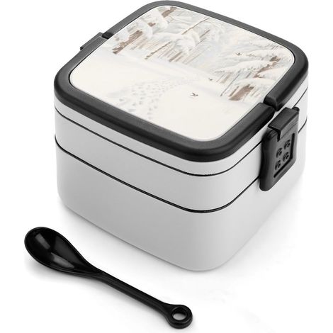 Boîte à bento Forêt d'hiver - lunch double compartiment pour (1/5)