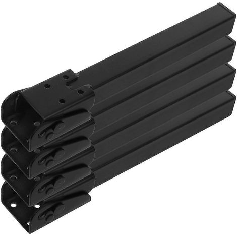 Pieds de bureau pliables pour ordinateur, grande capacité de charge, lot de 4, noirs. (1/5)
