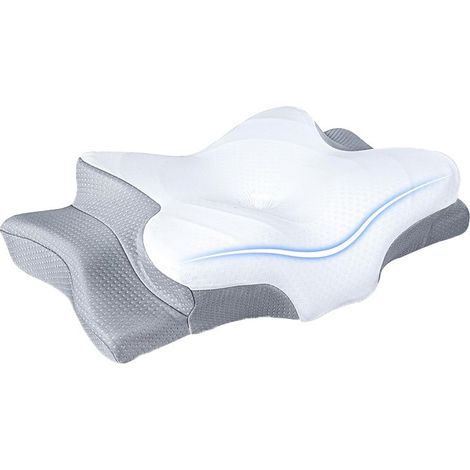 Oreiller Ergonomique Cervical, Oreiller Memoire Forme Anti-ronflementspour la Nuque, Le Dos et Le Ventre, 65x34x13cm (1/5)