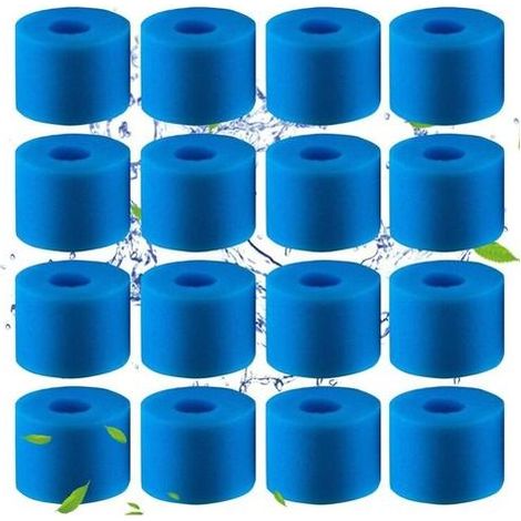 Lot de 16 filtres de Piscine en Mousse Filtre pour Intex Type S1 - Filtre en Mousse pour Spa, Piscine - Réutilisables et lavables - Éponge de Filtration de Type S1 (16 pièces) (1/5)