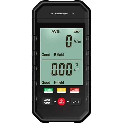 elektromagnetischer Feldstrahlungsdetektor mit hintergrundbeleuchtetem LCD-Display, automatischem Alarm, tragbarer EMF-Tester für EMF-Inspektionen im Heimbüro