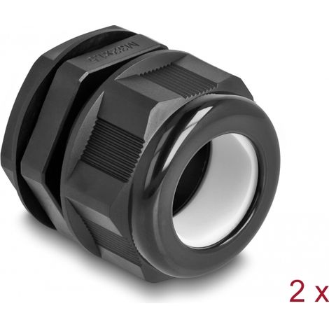 Delock EX Prensaestopas M32 negro 2 piezas
