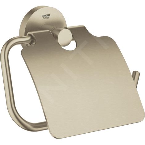 Support de papier toilette Essentials 403671 avec couvercle en nickel brossé