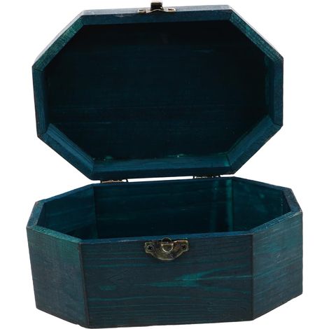 Boîte à Bijoux en Bois Vintage avec Poignée, Rangement Multifonction pour Bagues et Bijoux, Structure Robuste, Style Rétro pour Table (1/5)