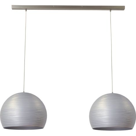 Lampe suspendue salle à manger Concepto 2x40 Gris argent - 2811-37-100-2 (1/3)