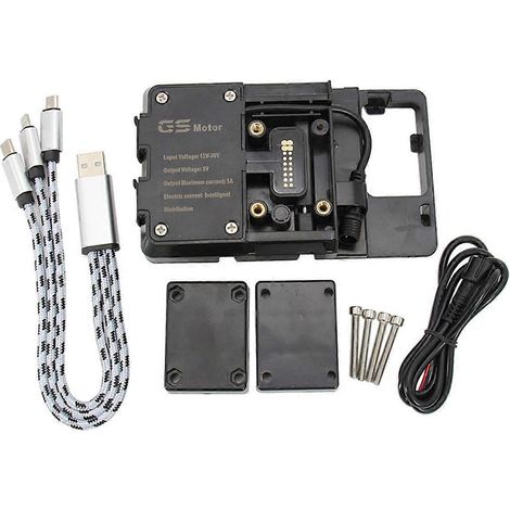 Motorrad-Handyhalterung, Handy-Navigationshalterung, USB-Ladegerät für (1/5)