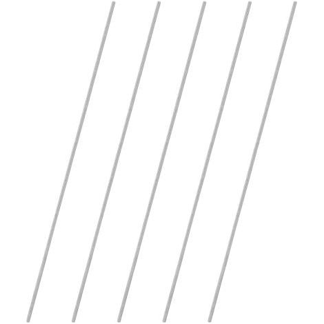 Lot de 5 tiges entièrement filetées, M5 x 400 mm, filetage à droite en acier inoxydable 304, pour boulons d'ancrage/pinces/étriers de fixation de meubles, vis à filetage métrique (1/5)