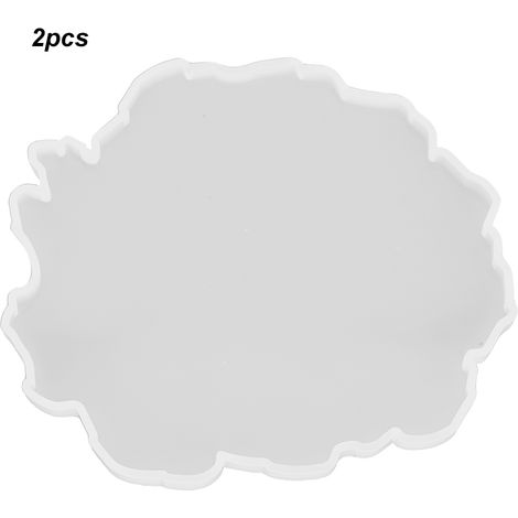 Lot de 2 Moules Silicone pour Dessous de Verre DIY, Base Plateforme pour Créations Décoratives, Moule Artisanal Résistant pour Coasters