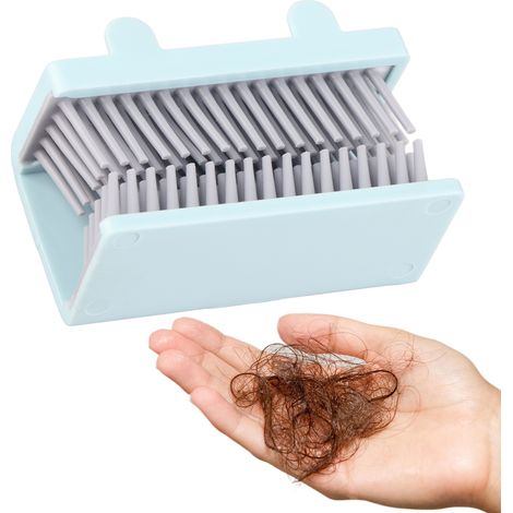 Canalisateur de cheveux de douche amovible, arrêt-cheveux mural pour évacuation, filtre anti-cheveux pour receveur, grille de sol réutilisable en silicone, 2 pièces, blanc, adapté aux salles de bain m (1/5)