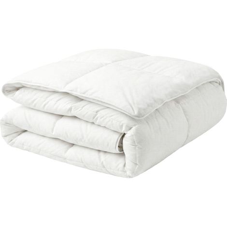 Edredón blanco algodón japara individual 155 x 220 cm relleno plumón de pato dormitorio Grossglockner