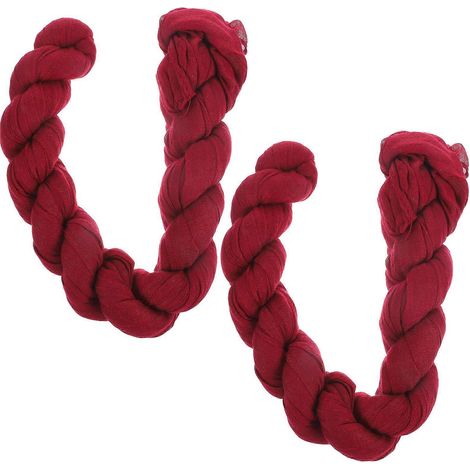Chemin de table décoratif bohème en gaze rouge 300 x 90 cm, polyester, lot de 2 (1/5)