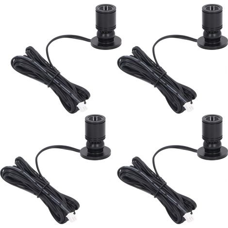 4 mini spots LED 5V USB réglables pour vitrine bijoux entrée couloir noir lumière naturelle (1/5)