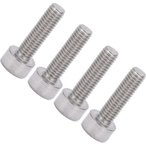 6 boulons hexagonaux à tête plate en alliage d'aluminium pour fixation de vélo et VTT, jeu de 6 pièces