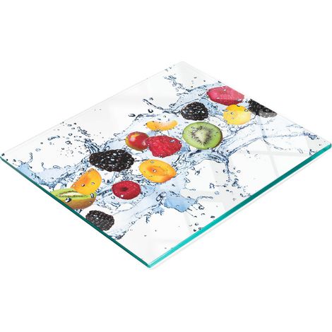 Vassoio decorativo in vetro per snack, frutta e acqua, 60x52 cm (1/5)