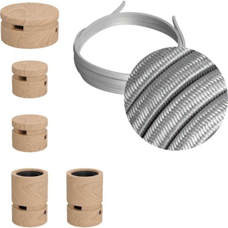 Sistema Filé Wiggle Kit - con cavo di 3 m per catenaria e 5 componenti in legno per interni