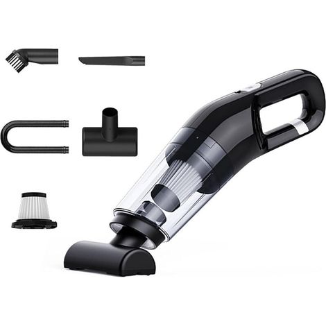 Kabelloser Staubsauger, tragbarer Mini-Autostaubsauger, wiederaufladbar und leicht (1/4)