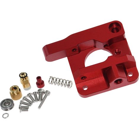 Doppelzahnrad-Extruder für 3D-Drucker, Metallteile aus roter Aluminiumlegierung für die Serien CR10 und 10S, links (1/5)