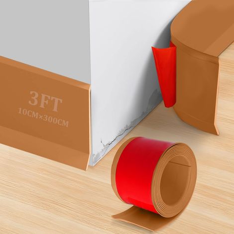Plinthe Souple Autoadhésive, PVC Plinthe Adhesive, Moulure Murale Bande Décorative Flexible pour Cuisines, Salles de Bains et Salons (1/5)