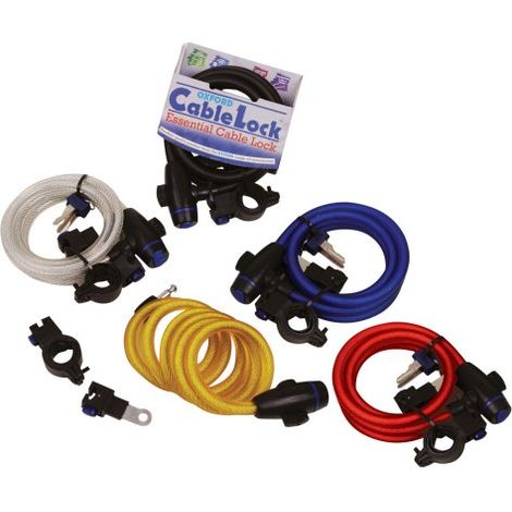 Antivol de vélo Oxford Cable, câble de 1,8 m x 12 mm, cadenas à combinaison en acier foncé