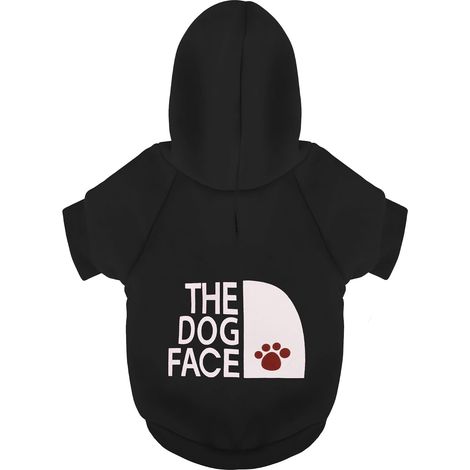 Sweat à Capuche pour Chien Chihuahua Noir : Gardez Votre Chiot au Chaud et élégant avec Un Sweat-Shirt imprimé « The Dog Face », des vêtements pour Animaux de Compagnie et Un Manteau Tout en (1/5)