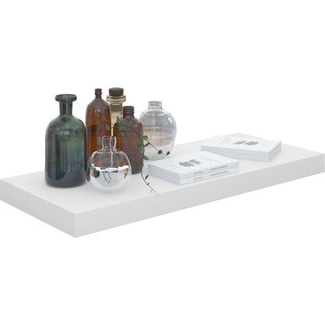 Étagère murale flottante Blanc brillant 60x23,5x3,8 MDF (1/5)