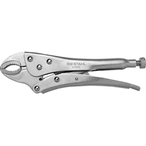 SW-Stahl 41500L Gripzange 250 mm I Zange mit Drahtabschneider I Maul-Feststellzange geschmiedete Backen I aus Chrom-Vanadium-Stahl