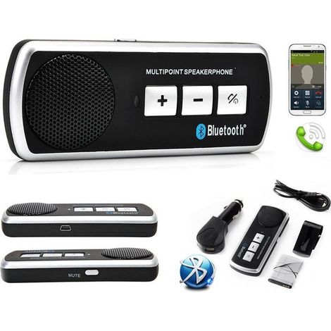 Kit Mains-libres Bluetooth Voiture Multipoint Universel Smartphone Tablette B.t. V3 (1/4)
