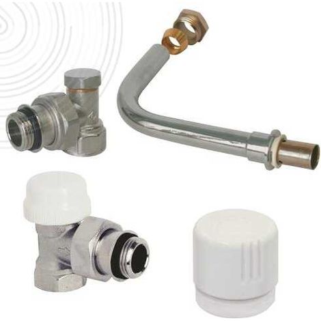 Kit raccordement radiateur avec corps thermostatique - PER à sertir Ø16 - Somatherm