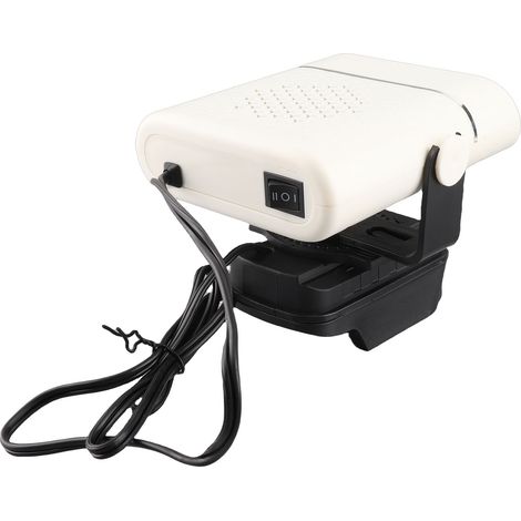 Chauffage d'appoint sans fil sur batterie, rotatif 360°, inclinaison réglable 160°, 2 vitesses, désembueur et dégivreur pour voiture (1/5)