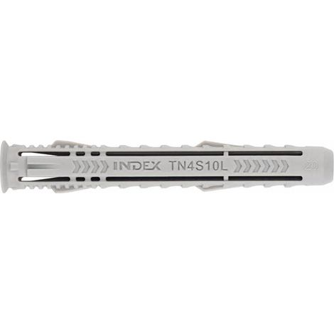 50 chevilles longues 8 x 60 mm D. 8 mm nylon quadruple expansion pour tout type de matériaux