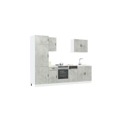 Ensemble d'armoires de cuisine 7 pcs Kalmar bois d'ingénierie (1/5)