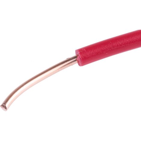 RS PRO Fil de câblage, section 1,5 mm², 600 V Rouge Cuivre recuit, Maximum +70 °C, 100m ( Prix pour Bobine de 100 Mètres )