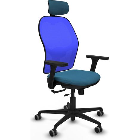 Sedia da ufficio piqueras y crespo Jorquera blu mesh base nera (1/2)