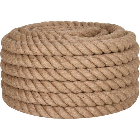 Cuerda de yute 5 m de longitud y 40 mm de grosor vidaXL